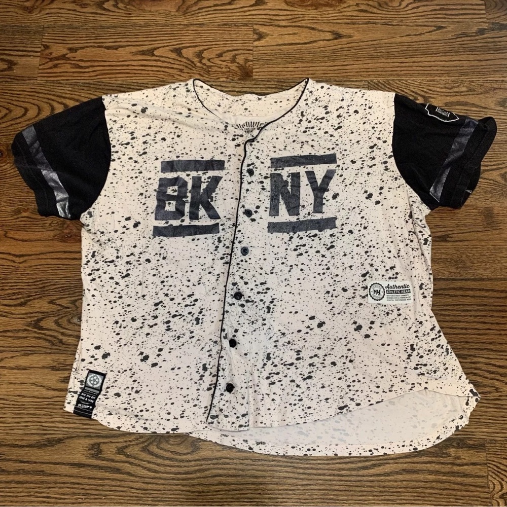 Bushwick Brooklyn New York Button Up Shirt, Streetwear Hip Hop Y2K, Size XL